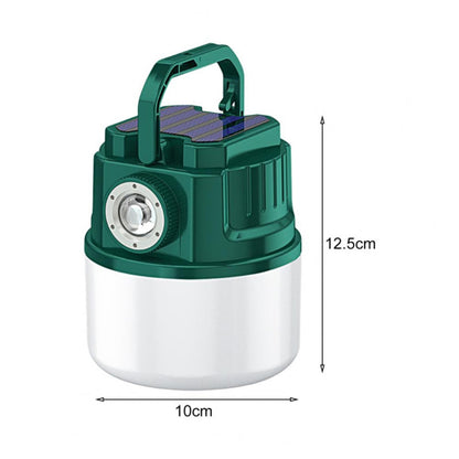 C51 Multi-Functional Solar Power Camping Light with Indicator Zoomable IPX6 Waterproof Flashlight Tent Lamp (No Output)