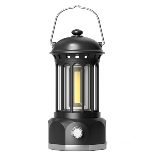 Battery Powered Tent Hanging Light Lantern Lamp Retro Style COB Camping Hiking Light, Size: L