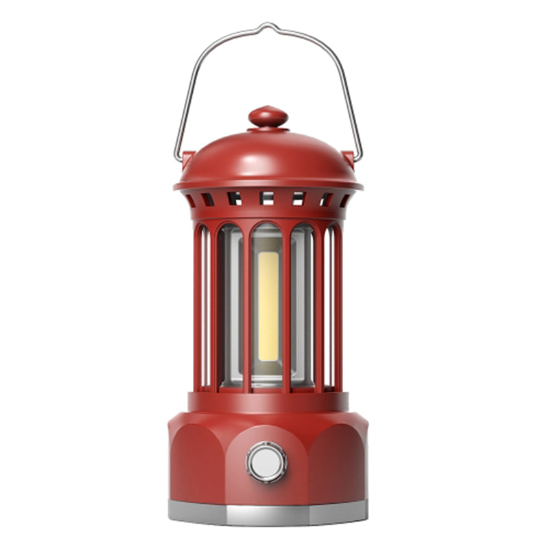 Battery Powered Tent Hanging Light Lantern Lamp Retro Style COB Camping Hiking Light, Size: L