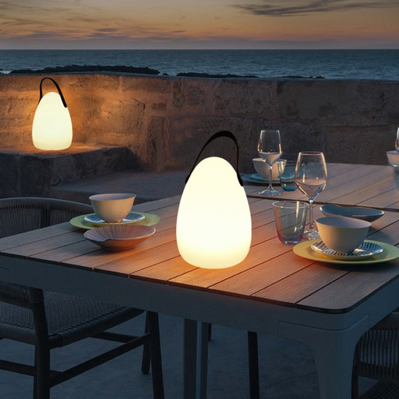 Remote Control Night Light Rechargeable 16 Colors 6 Brightness Levels Bedside Lamp Egg-Shaped Lamp for Home, Bar