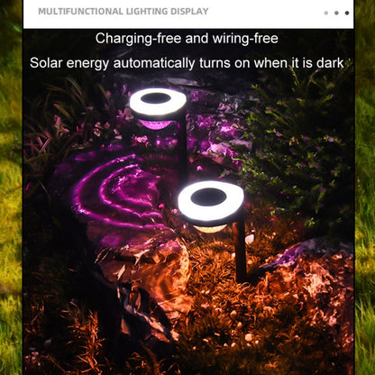 JG04803 Outdoors Solar Dynamic Flame Lamp Garden Ground Lamp Landscape Lighting