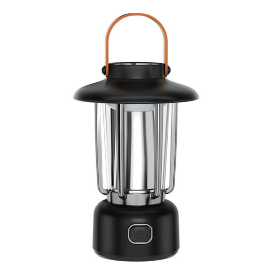 Portable Vintage Metal+Plastic Tent Lantern Rechargeable Garden Yard Hanging Lamp Camping LED Light