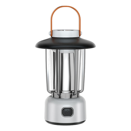 Portable Vintage Metal+Plastic Tent Lantern Rechargeable Garden Yard Hanging Lamp Camping LED Light