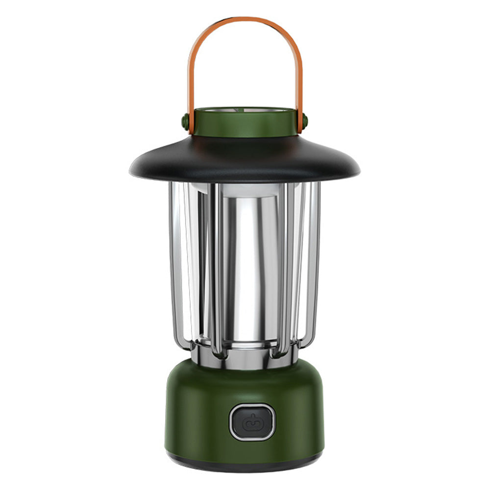 Portable Vintage Metal+Plastic Tent Lantern Rechargeable Garden Yard Hanging Lamp Camping LED Light
