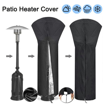 221x85x48cm Waterproof 210D Oxford Cloth Patio Heater Cover Dustproof Pyramid Vertical Outside Protection Cover