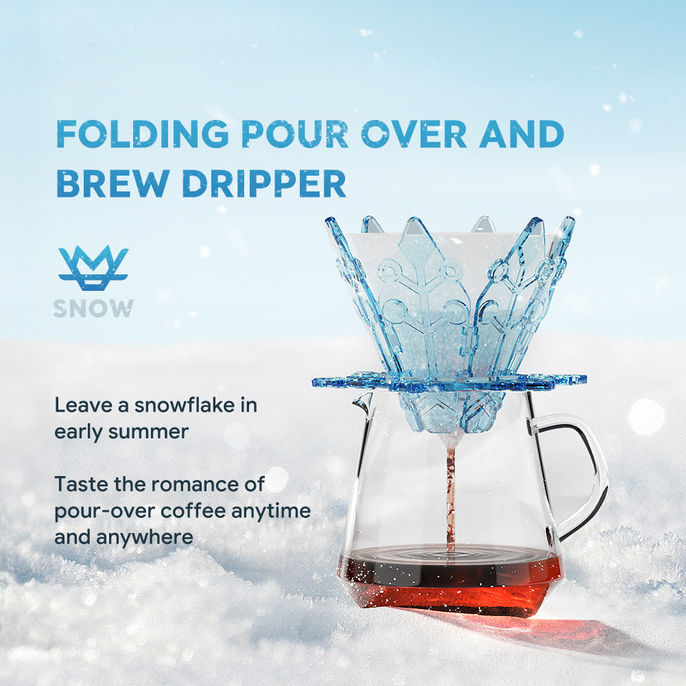 ICAFILAS PA2306 Folding Pour Over & Brew Dripper Set with 40Pcs Filter Paper Tea Coffee Folding Filter Cup (No FDA, BPA-Free)