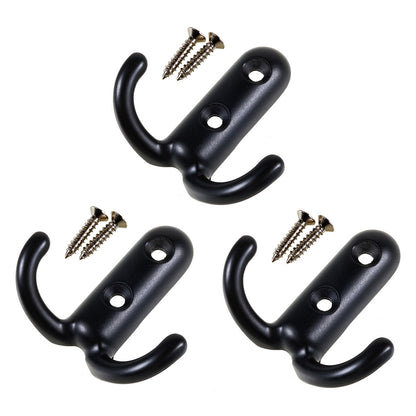 3Pcs / Set Vintage Zinc Alloy Hanger Door Hook Bedroom Wall Hook Rack for Clothes Coat Hat Bag