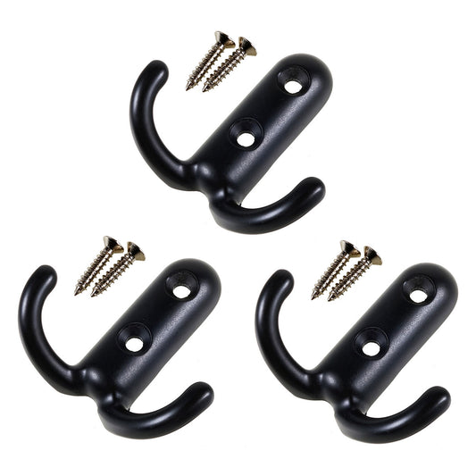 3Pcs / Set Vintage Zinc Alloy Hanger Door Hook Bedroom Wall Hook Rack for Clothes Coat Hat Bag