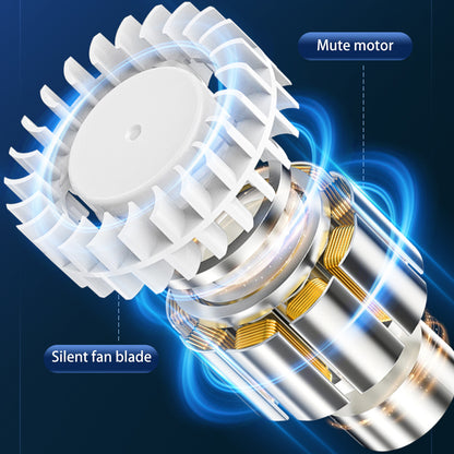 F1 Summer USB Charging Hanging Neck Cooling Fan Digital Display ABS Mini Bladeless Fan Cooler