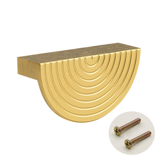 Semicircle Cabinet Door Pulls Aluminum Alloy Bronze Wardrobe Door Handle with 22mm Screw, Size: S