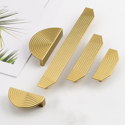 Semicircle Cabinet Door Pulls Aluminum Alloy Bronze Wardrobe Door Handle with 22mm Screw, Size: S
