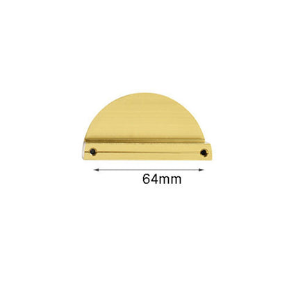 Semicircle Cabinet Door Pulls Aluminum Alloy Bronze Wardrobe Door Handle with 22mm Screw, Size: S