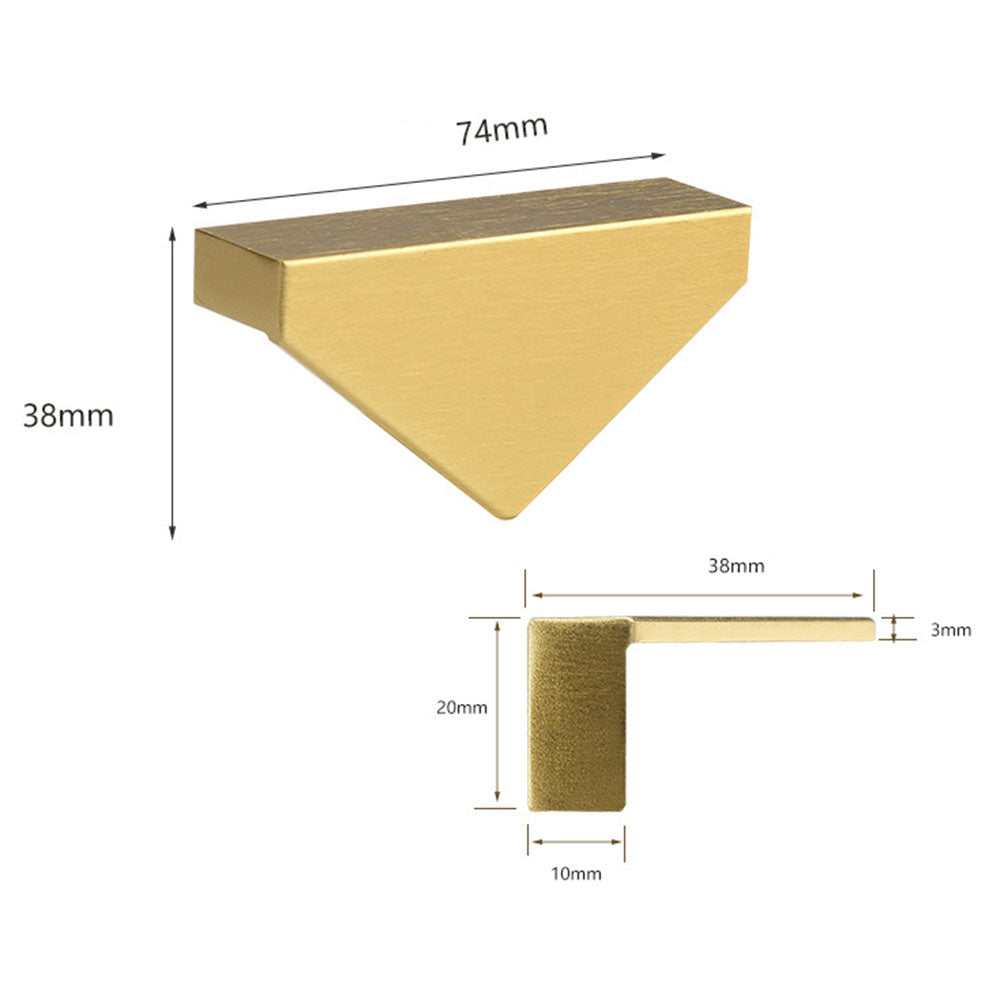 Triangle Cabinet Knob Bronze Color Dresser Drawer Hardware Pull Handle Replacement Home Decor with 22mm Screws