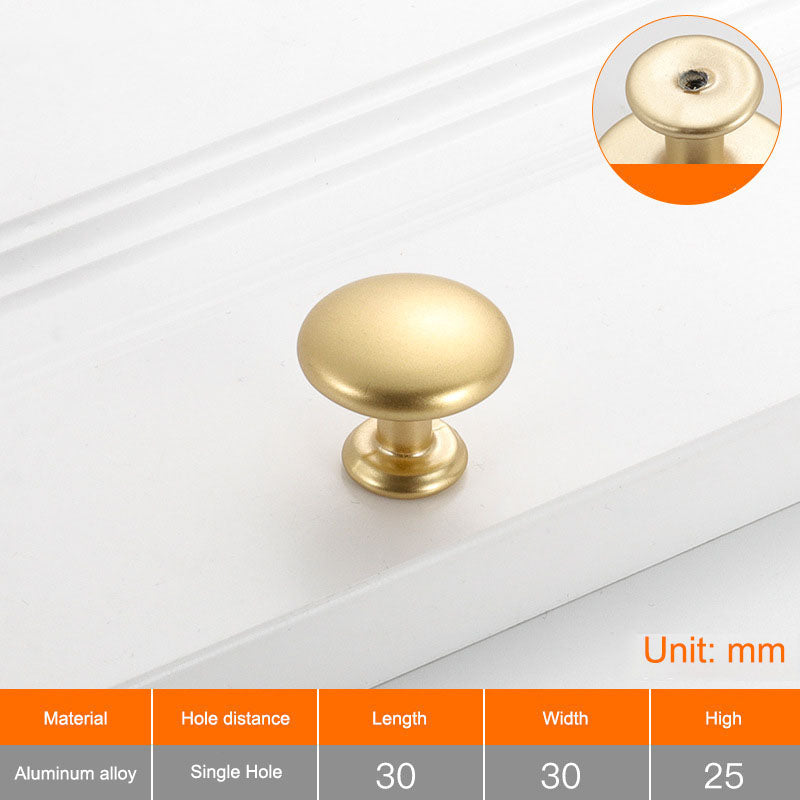 Cabinet Pull Handle Aluminium Alloy Drawer Cupboard Wardrobe Furniture Door Knob with 22mm Screw, Single Hole