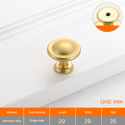 Cabinet Pull Handle Aluminium Alloy Drawer Cupboard Wardrobe Furniture Door Knob with 22mm Screw, Single Hole