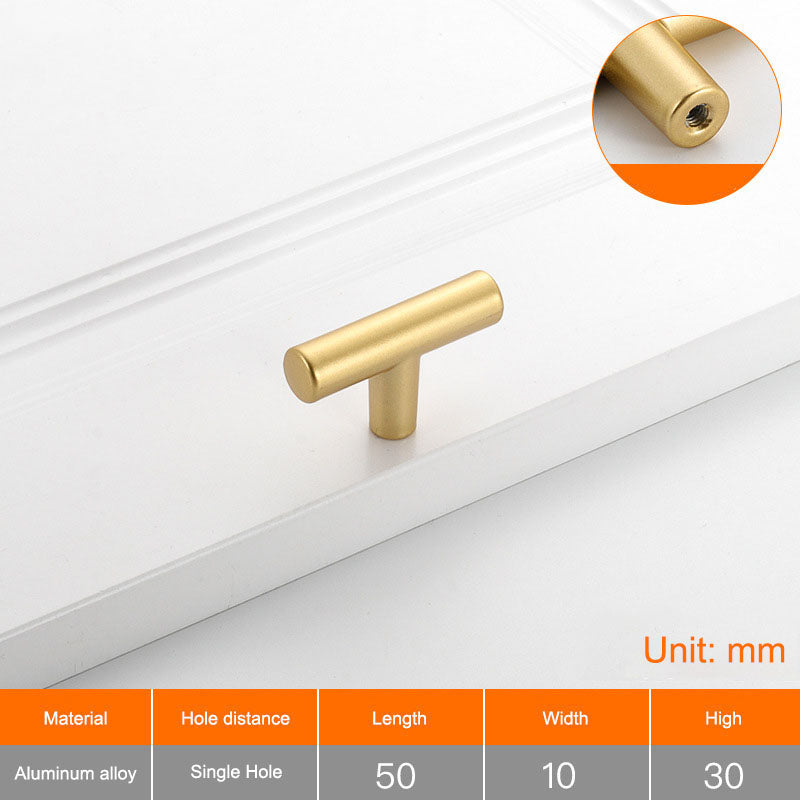 Cabinet Pull Handle Aluminium Alloy Drawer Cupboard Wardrobe Furniture Door Knob with 22mm Screw, Single Hole