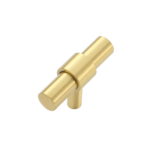 Brass Cabinet Pulls Solid Modern Drawer Handles 25mm Screw Hardware Pulls, Single Hole, 50mm Length