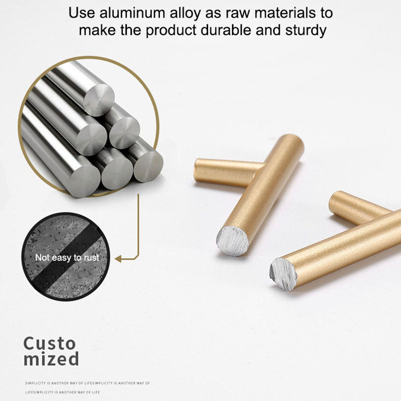 YIJIA Aluminum Alloy Wardrobe Handle Cabinet Pull Handle for Furniture Drawer Cupboard, 22mm Screw