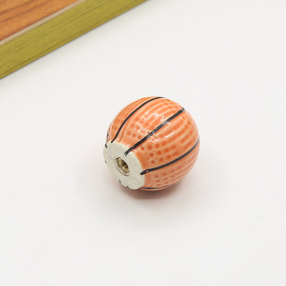 Ball Shape Single Hole Furniture Ceramics Pull Handle Drawer Cabinet  Wardrobe Door Knob with 25mm Screw