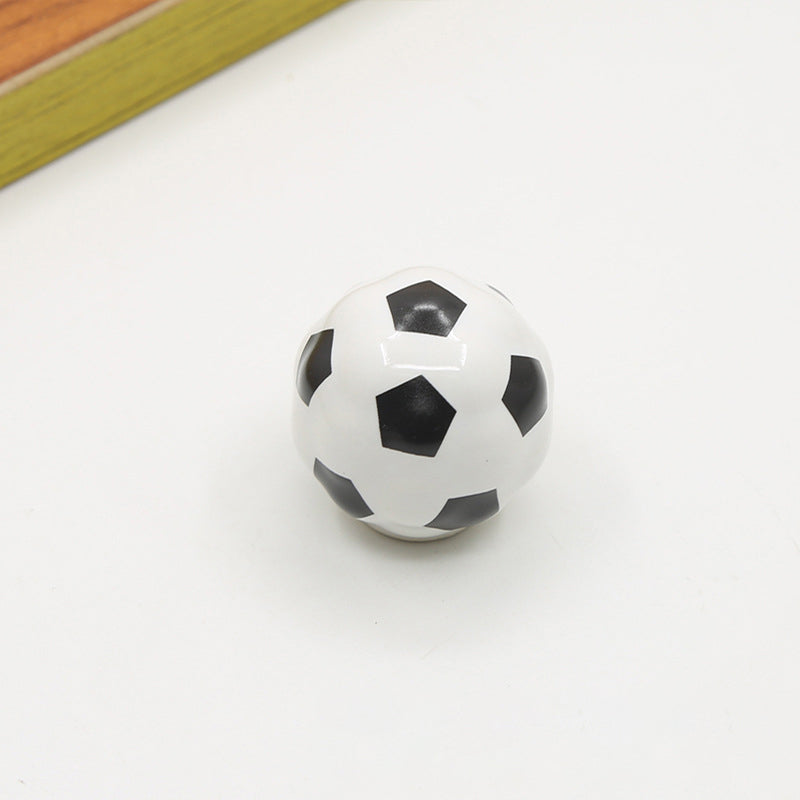 Ball Shape Single Hole Furniture Ceramics Pull Handle Drawer Cabinet  Wardrobe Door Knob with 25mm Screw
