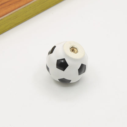 Ball Shape Single Hole Furniture Ceramics Pull Handle Drawer Cabinet  Wardrobe Door Knob with 25mm Screw