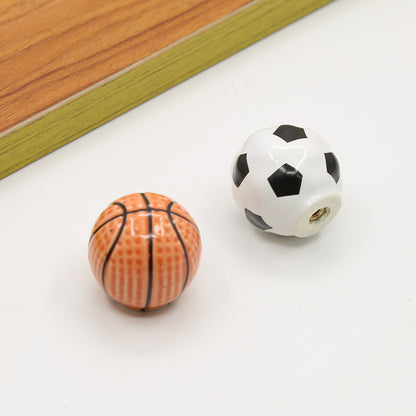 Ball Shape Single Hole Furniture Ceramics Pull Handle Drawer Cabinet  Wardrobe Door Knob with 25mm Screw