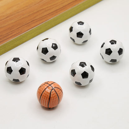 Ball Shape Single Hole Furniture Ceramics Pull Handle Drawer Cabinet  Wardrobe Door Knob with 25mm Screw