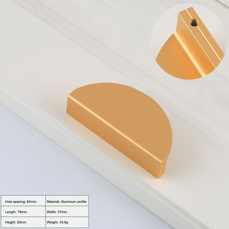 Modern Cabinet Door Pull Handle Closet Wardrobe Knob Furniture Handle with 22mm Screw
