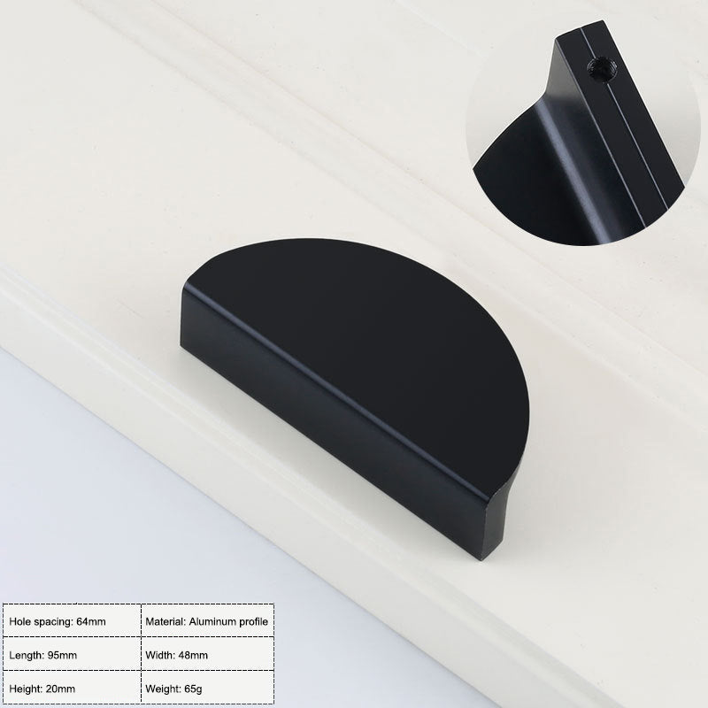 Wardrobe Knob Furniture Handle Modern Cabinet Closet Door Pull Handle with 22mm Screw
