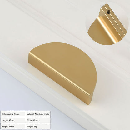 Wardrobe Knob Furniture Handle Modern Cabinet Closet Door Pull Handle with 22mm Screw