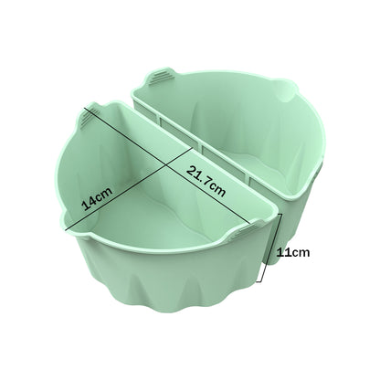 2Pcs Slow Cooker Divider Liners for 6-7 Quart Slow Cookers Reusable Silicone Inserts (BPA-Free, No FDA Certificate)