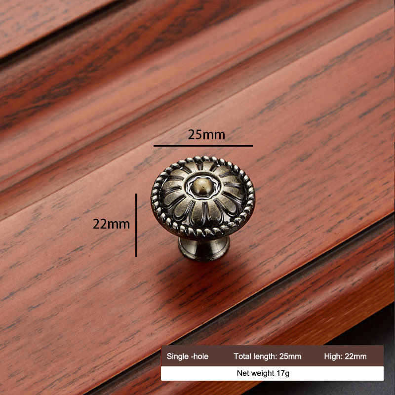 Retro Zinc Alloy Furniture Pull Handle Cabinet Drawer Wardrobe Door Handle Home Decor, 22mm Screw