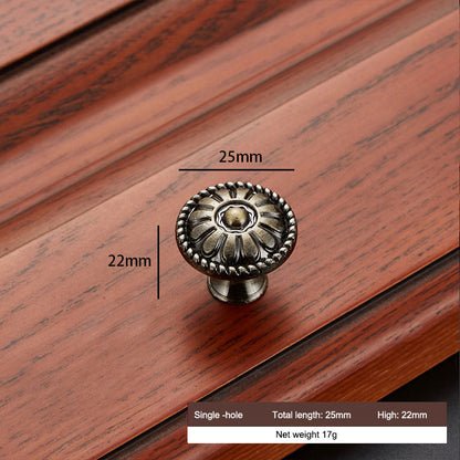 Retro Zinc Alloy Furniture Pull Handle Cabinet Drawer Wardrobe Door Handle Home Decor, 22mm Screw