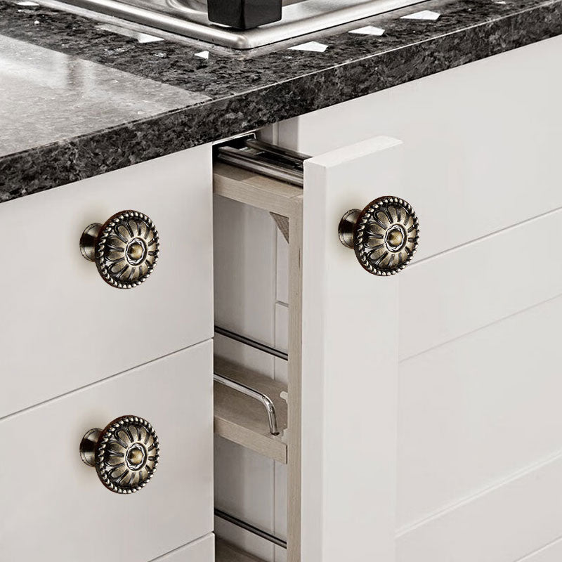 Retro Zinc Alloy Furniture Pull Handle Cabinet Drawer Wardrobe Door Handle Home Decor, 22mm Screw
