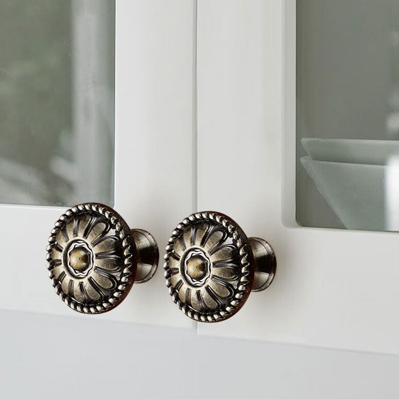 Retro Zinc Alloy Furniture Pull Handle Cabinet Drawer Wardrobe Door Handle Home Decor, 22mm Screw