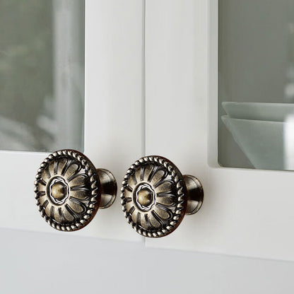 Retro Zinc Alloy Furniture Pull Handle Cabinet Drawer Wardrobe Door Handle Home Decor, 22mm Screw