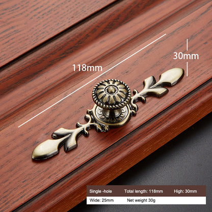 Retro Zinc Alloy Furniture Pull Handle Cabinet Drawer Wardrobe Door Handle Home Decor, 22mm Screw