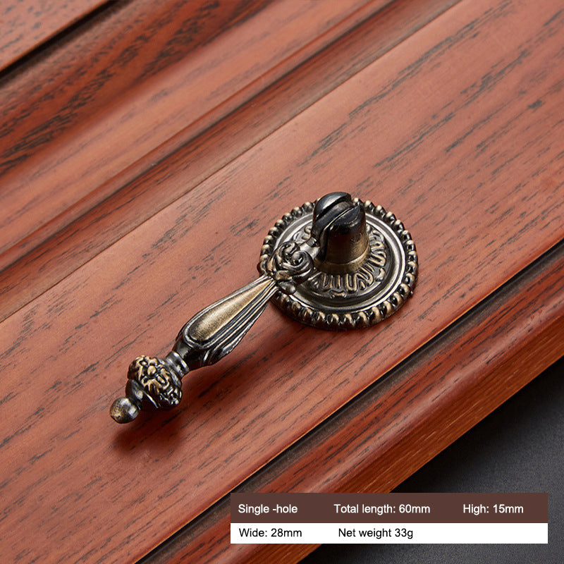 Retro Zinc Alloy Furniture Pull Handle Cabinet Drawer Wardrobe Door Handle Home Decor, 22mm Screw