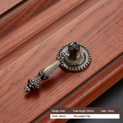 Retro Zinc Alloy Furniture Pull Handle Cabinet Drawer Wardrobe Door Handle Home Decor, 22mm Screw