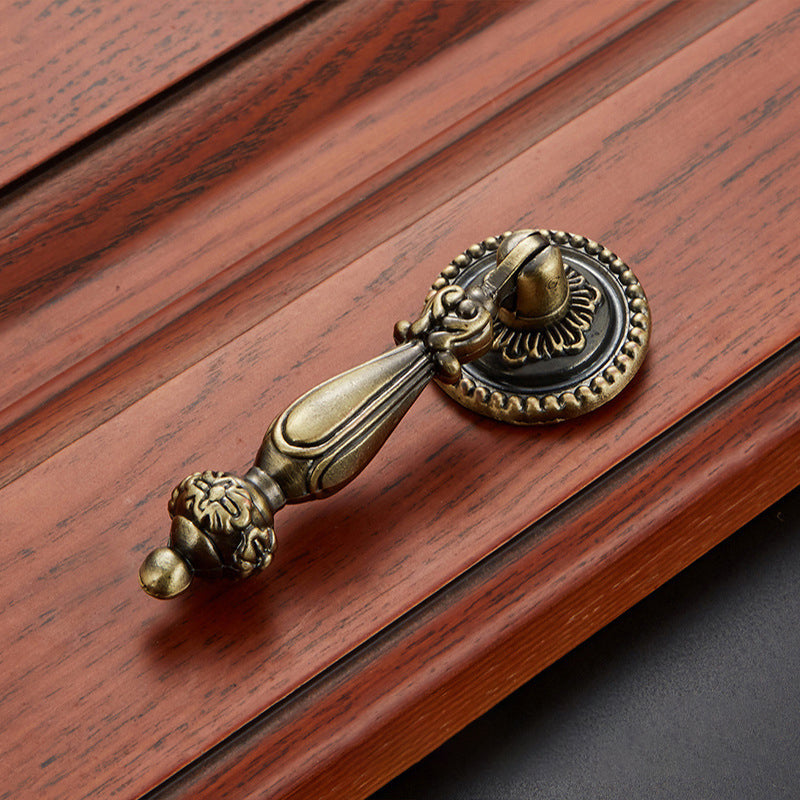 Retro Zinc Alloy Furniture Pull Handle Cabinet Drawer Wardrobe Door Handle Home Decor, 22mm Screw