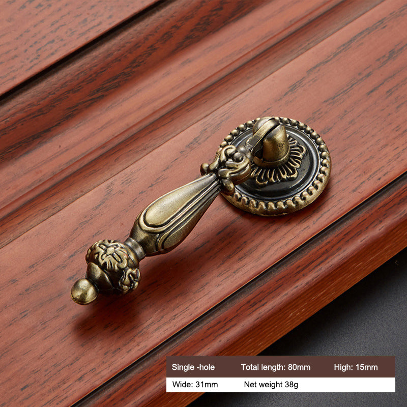 Retro Zinc Alloy Furniture Pull Handle Cabinet Drawer Wardrobe Door Handle Home Decor, 22mm Screw