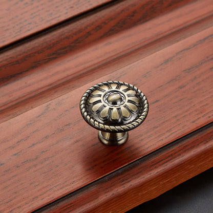 Retro Zinc Alloy Furniture Pull Handle Cabinet Drawer Wardrobe Door Handle Home Decor, 22mm Screw