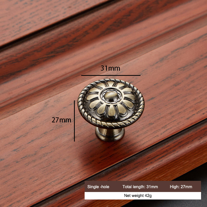 Retro Zinc Alloy Furniture Pull Handle Cabinet Drawer Wardrobe Door Handle Home Decor, 22mm Screw
