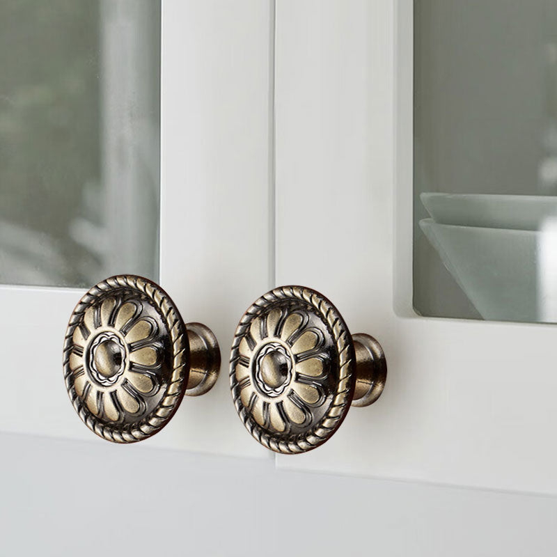 Retro Zinc Alloy Furniture Pull Handle Cabinet Drawer Wardrobe Door Handle Home Decor, 22mm Screw