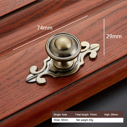 Retro Zinc Alloy Furniture Pull Handle Cabinet Drawer Wardrobe Door Handle Home Decor, 22mm Screw