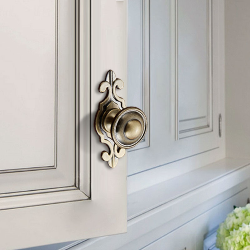 Retro Zinc Alloy Furniture Pull Handle Cabinet Drawer Wardrobe Door Handle Home Decor, 22mm Screw