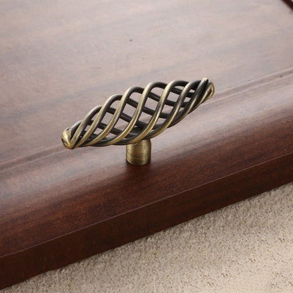 Iron Art Furniture Cabinet Handle Hollow Out Birdcage Design Drawer Wardrobe Door Puller, 22mm Screw