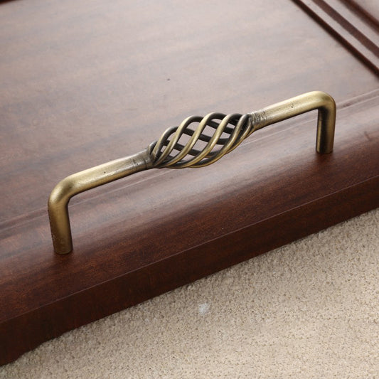 22mm Screw Iron Cabinet Handles Vintage Hollow Out Birdcage Handles Drawer Knobs Wardrobe Door Puller