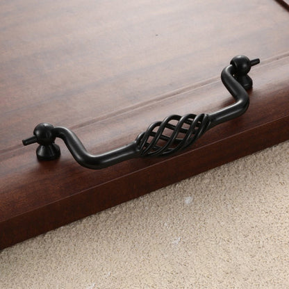 22mm Screw Iron Cabinet Handles Vintage Hollow Out Birdcage Handles Drawer Knobs Wardrobe Door Puller