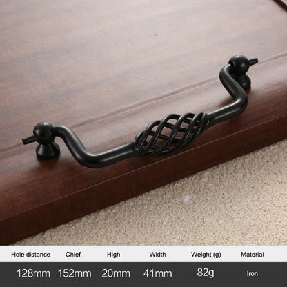 22mm Screw Iron Cabinet Handles Vintage Hollow Out Birdcage Handles Drawer Knobs Wardrobe Door Puller